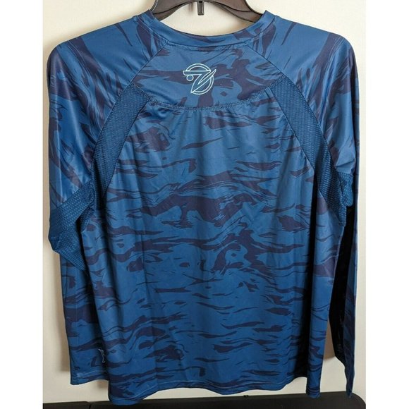 Gillz Mens LS UV Tournament Series V2 Blue Waterman Print L/S Fishing Shirt Sz M - Picture 2 of 7